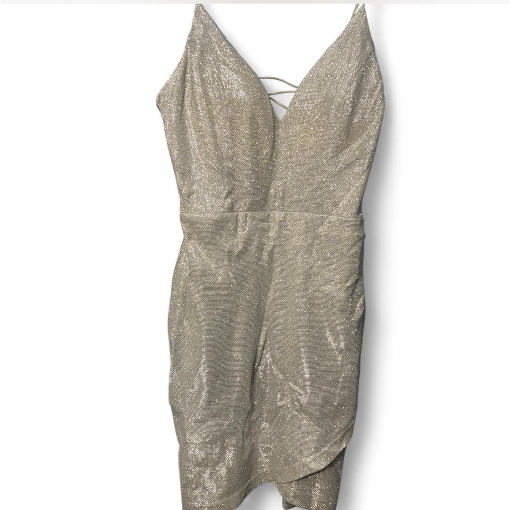 Elegant Silver Sleeveless Dress